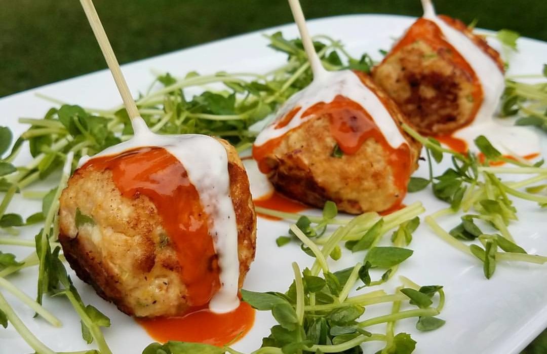 Buffalo Blue Cheese Chicken Balls