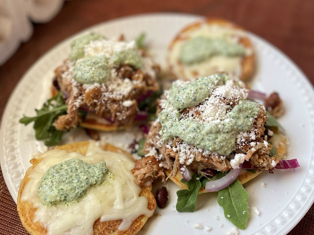 Corn Cake Carnitas Sandwiches