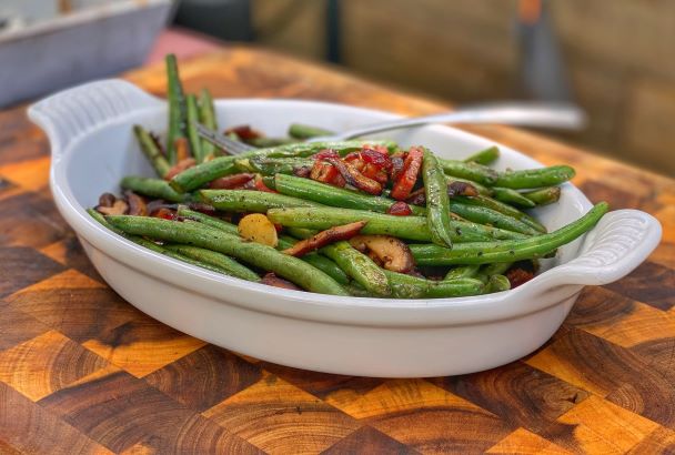 Shiitake Cranberry Green Beans