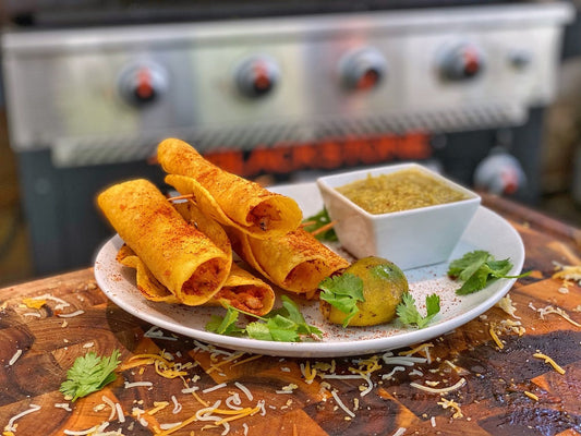 CJ's Chicken Flautas with Griddled Salsa Verde