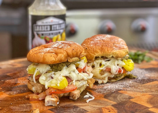 Loaded Italian Fat Stack Pesto Chicken Sandwich