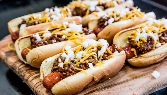 Griddle Chili Dogs