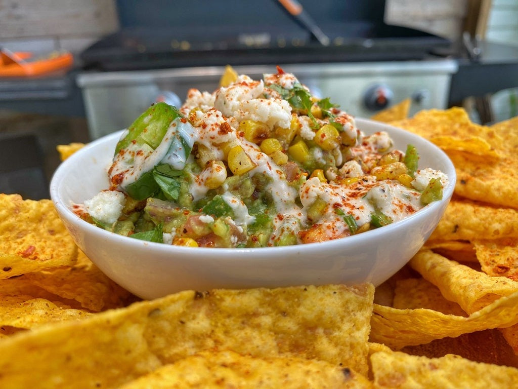 Tequila Lime Roasted Corn Guacamole