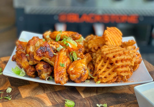 Pizza Hut Copy Cat Wings with Waffle Fries (Prepared two ways)