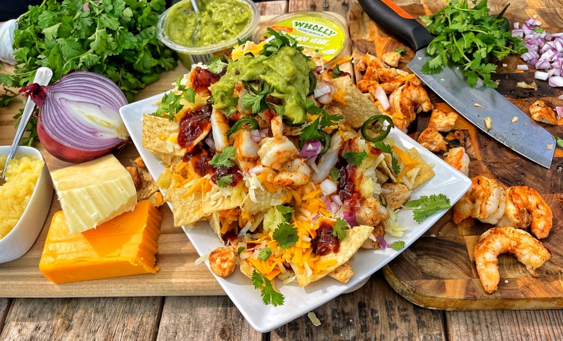 Pineapple Sriracha Chicken Nachos