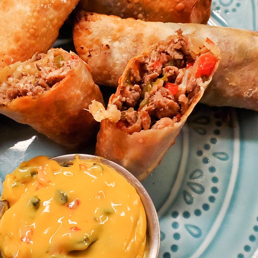 Philly Cheesesteak Egg Rolls