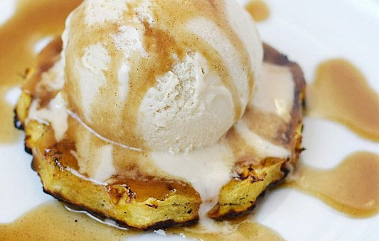 Griddled Pineapple and Ice Cream