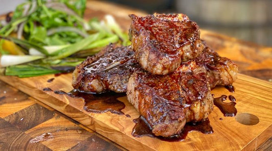 Pomegranate Soy Glazed Lamb Chops