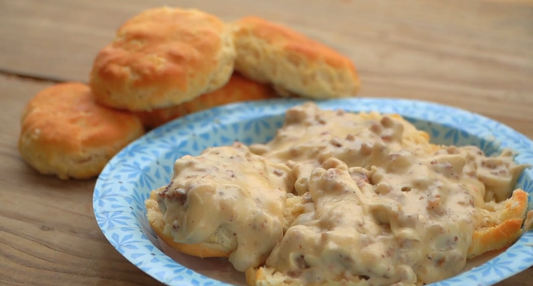 Sausage Gravy and Biscuits