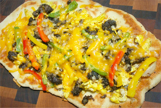 Scrapple and Eggs Breakfast Flatbread