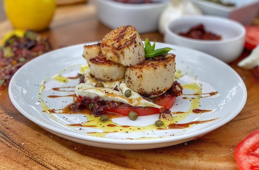 Seared Scallop Caprese