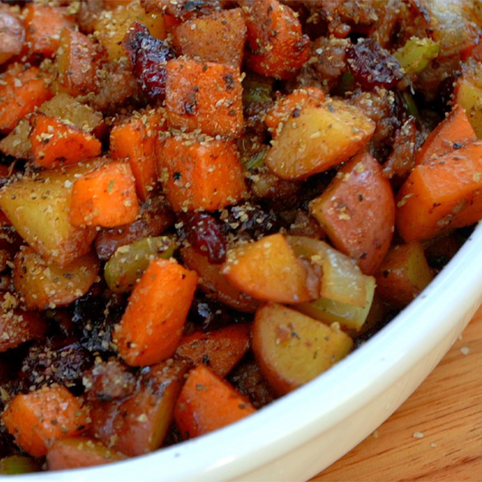 Maple Sausage Sweet Potato Hash