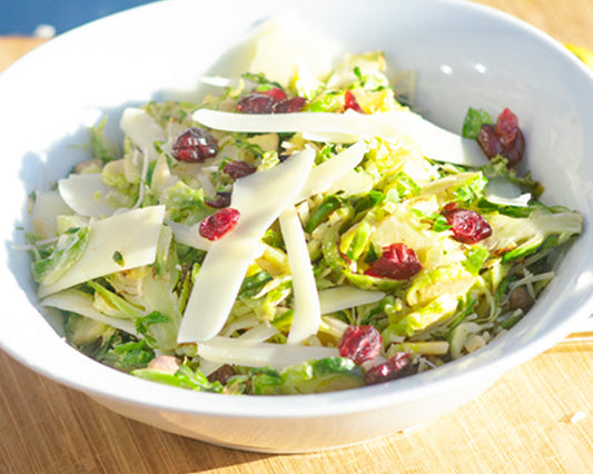 Cranberry Brussel Sprouts with Pistachios &amp; Parmesan