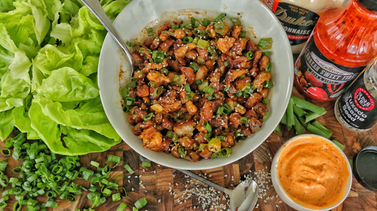 Korean Fire Chicken Lettuce Wraps