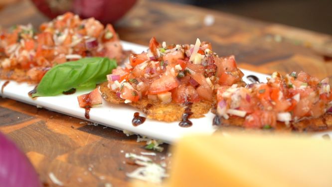 Parmesan Crisp Bruschetta